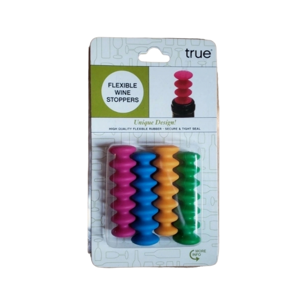 NEW! 4-Pack Flexible Wine Stoppers